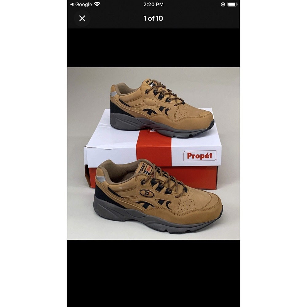 PROPET Stability‎ Walker Lace-up Shoes X(3E) Men's SZ 10 Choco/Black